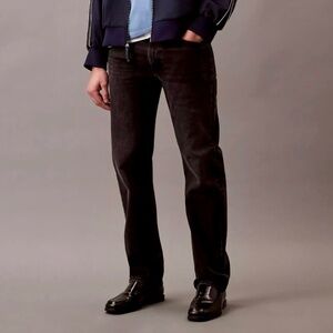 CALVIN KLEIN Men’s Dark Black Denim Jeans Size 32 Straight Fit